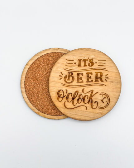 Its beer oclock coasters - round front and back