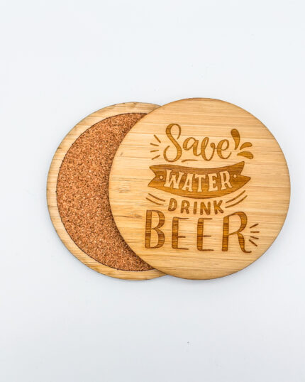 Save Water Drink Beer coasters - round front and back