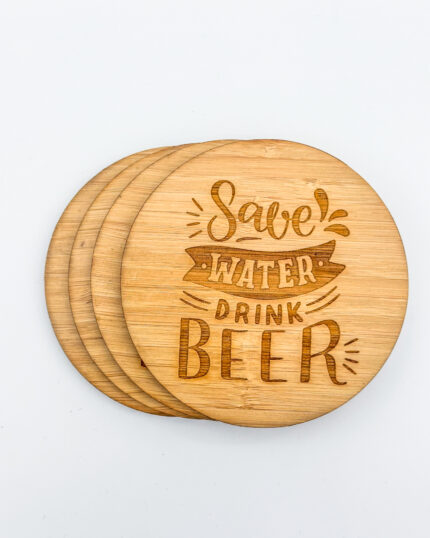 Save Water Drink Beer coasters - round 4