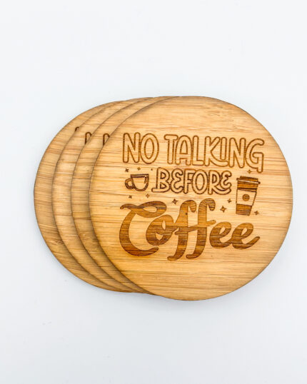 No talking before coffee coasters - round 4