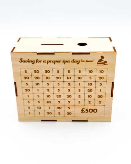 £500 saving challenge money box - front