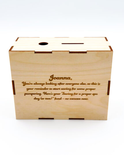 £500 saving challenge money box - back