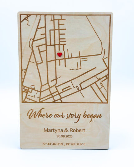 Map & Coordinates Plaque - Front 2